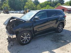 Salvage cars for sale at Mendon, MA auction: 2017 Toyota Highlander SE