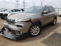 Salvage cars for sale at Elgin, IL auction: 2016 Jeep Cherokee Limited