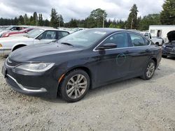 Salvage cars for sale at Graham, WA auction: 2015 Chrysler 200 Limited