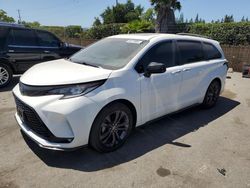 Salvage cars for sale at San Martin, CA auction: 2021 Toyota Sienna XSE