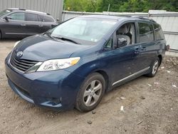 Salvage cars for sale from Copart West Mifflin, PA: 2012 Toyota Sienna LE