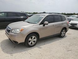 Salvage cars for sale from Copart San Antonio, TX: 2014 Subaru Forester 2.5I Limited