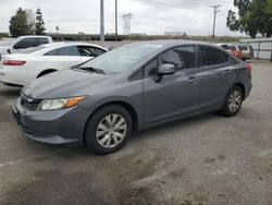 Salvage cars for sale at Rancho Cucamonga, CA auction: 2012 Honda Civic LX