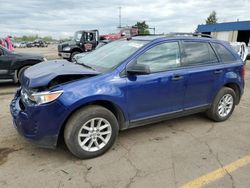 Salvage cars for sale at Woodhaven, MI auction: 2013 Ford Edge SE