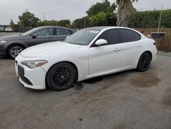 Salvage cars for sale at San Martin, CA auction: 2018 Alfa Romeo Giulia TI