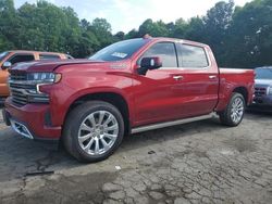 Salvage cars for sale at Austell, GA auction: 2021 Chevrolet Silverado K1500 High Country