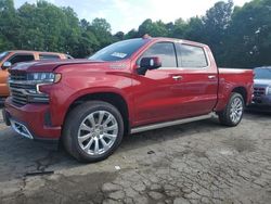 Vehiculos salvage en venta de Copart Austell, GA: 2021 Chevrolet Silverado K1500 High Country