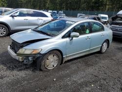 Salvage cars for sale from Copart Graham, WA: 2006 Honda Civic Hybrid