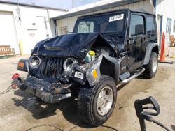 Salvage cars for sale at Pekin, IL auction: 2001 Jeep Wrangler / TJ Sport