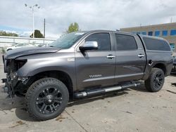 Salvage cars for sale at Littleton, CO auction: 2012 Toyota Tundra Crewmax Limited