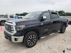 Salvage cars for sale from Copart New Braunfels, TX: 2020 Toyota Tundra Crewmax Limited