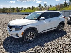 Salvage cars for sale at Windham, ME auction: 2021 KIA Seltos SX