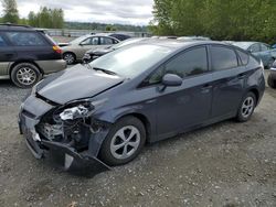 Salvage cars for sale from Copart Arlington, WA: 2013 Toyota Prius