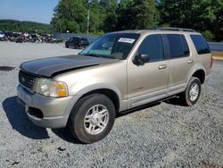 Salvage cars for sale from Copart Concord, NC: 2002 Ford Explorer XLT