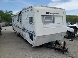 Salvage trucks for sale at Ellwood City, PA auction: 2001 Sunbird Travel Trailer