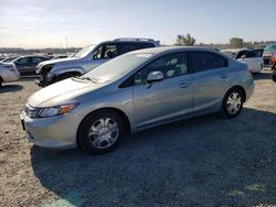 Honda salvage cars for sale: 2012 Honda Civic Hybrid