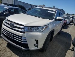 Salvage cars for sale at Vallejo, CA auction: 2018 Toyota Highlander SE