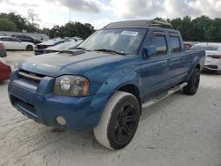 Salvage cars for sale at Ocala, FL auction: 2002 Nissan Frontier Crew Cab XE