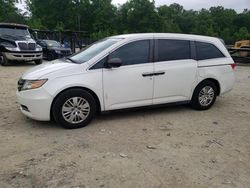Salvage cars for sale at Waldorf, MD auction: 2015 Honda Odyssey LX