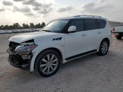 Salvage cars for sale at Houston, TX auction: 2014 Infiniti QX80