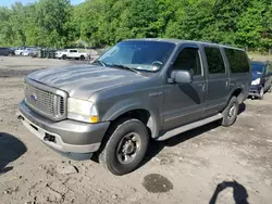 Salvage cars for sale at Marlboro, NY auction: 2003 Ford Excursion Limited