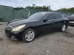Salvage cars for sale from Copart Riverview, FL: 2013 Infiniti G37 Base