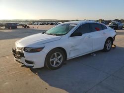 Salvage cars for sale at Grand Prairie, TX auction: 2016 Chevrolet Malibu LS