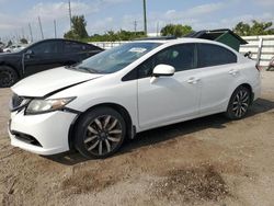 Salvage cars for sale at Miami, FL auction: 2014 Honda Civic EXL
