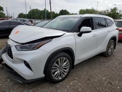 Salvage cars for sale from Copart Columbus, OH: 2022 Toyota Highlander Hybrid Platinum