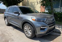 Salvage cars for sale at Grand Prairie, TX auction: 2021 Ford Explorer Limited