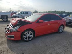 Salvage cars for sale at Indianapolis, IN auction: 2015 Chevrolet Cruze LTZ