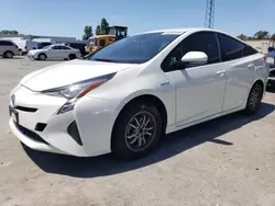 Salvage cars for sale from Copart Hayward, CA: 2017 Toyota Prius