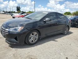 Salvage cars for sale at Miami, FL auction: 2019 Hyundai Elantra SEL