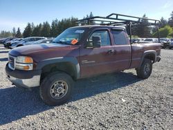 Salvage cars for sale at Graham, WA auction: 2002 GMC Sierra K2500 Heavy Duty