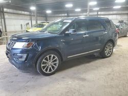 Salvage cars for sale at Des Moines, IA auction: 2017 Ford Explorer Limited