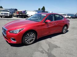 Salvage cars for sale from Copart Hayward, CA: 2021 Infiniti Q50 Luxe