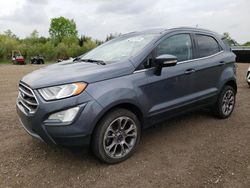 Salvage cars for sale at Columbia Station, OH auction: 2018 Ford Ecosport Titanium