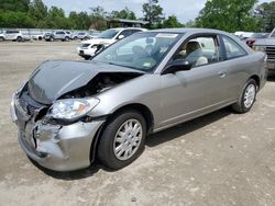 Salvage cars for sale at Hampton, VA auction: 2004 Honda Civic LX
