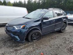 Salvage cars for sale at Graham, WA auction: 2017 Toyota Rav4 LE