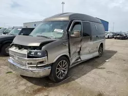 Salvage cars for sale from Copart Woodhaven, MI: 2014 Chevrolet Express G1500 3LT