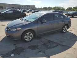 Salvage cars for sale at Wilmer, TX auction: 2015 Honda Civic LX