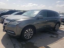 Salvage cars for sale at Grand Prairie, TX auction: 2015 Acura MDX Technology