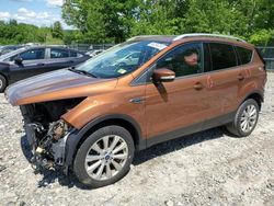 Salvage cars for sale from Copart Candia, NH: 2017 Ford Escape Titanium