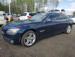 Salvage cars for sale at East Granby, CT auction: 2012 BMW 750 LXI