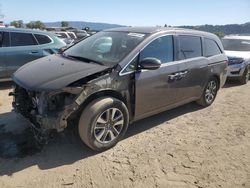 Salvage cars for sale at San Martin, CA auction: 2016 Honda Odyssey Touring