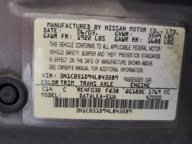 2004 Nissan Sentra 1.8