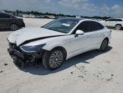 Buy Salvage Cars For Sale now at auction: 2021 Hyundai Sonata Hybrid