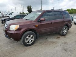 Salvage cars for sale from Copart Miami, FL: 2007 Honda Pilot EXL