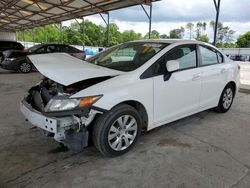 Salvage cars for sale from Copart Cartersville, GA: 2012 Honda Civic LX