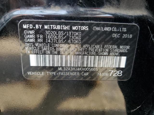 2019 Mitsubishi Mirage ES